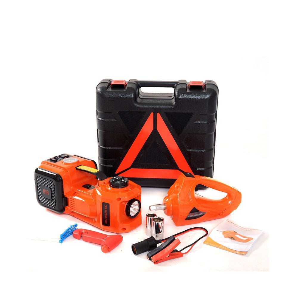 Elektrisk domkraft - 12 V - 5 t - Set för hjulbyte - Multifunktionell